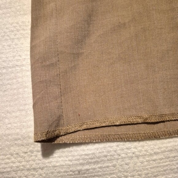 Nautica men's size 43 x 48 TAG ERROR beige flat front dress pants, raw hem, NWT - Picture 5 of 9